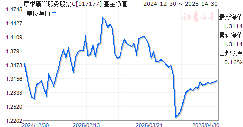 摩根新兴服务股票C(017177)净值走势