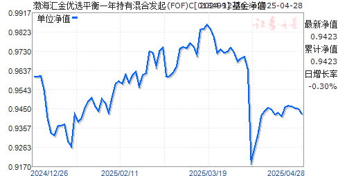 渤海汇金优选平衡一年持有混合发起(FOF)C(018499)净值走势