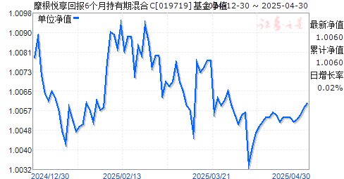 摩根悦享回报6个月持有期混合C(019719)净值走势